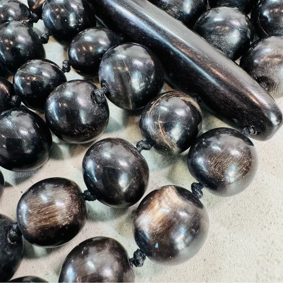 Vintage Monies Gerta Lynggaard Horn Statement Necklace - Picture 6 of 9